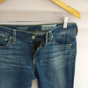AG Figure flattering stretch denim leggings 98%cotton 2% stretch size 27 rise 7"